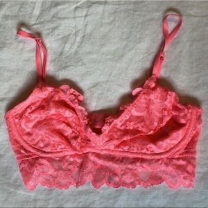 Bright Coral Bralette with Clasp